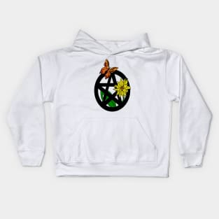 Butterfly and Sunflower Pentacle Kids Hoodie